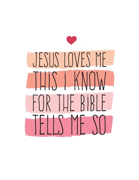 Scripture Wall Art Bible Verse Jesus Loves Me Instant | Etsy