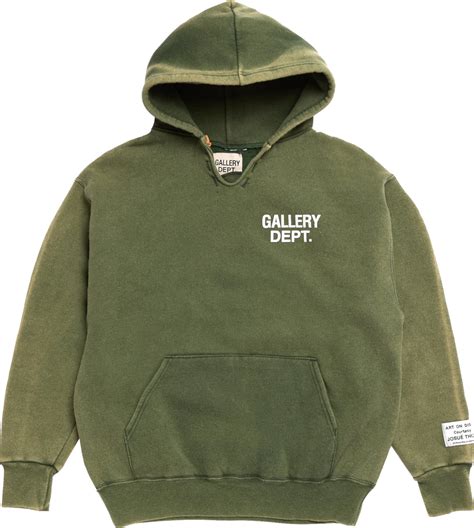 Gallery Dept. Dark Green 'Vintage GD' Hoodie | INC STYLE