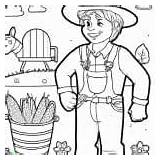 21  Desenhos De Agricultor Para Imprimir E Colorir/Pintar sketch template