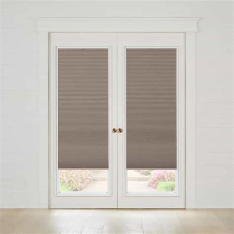 Blinds.com French Door Blackout Cellular Shades | Blinds.com | Sliding door window treatments ...