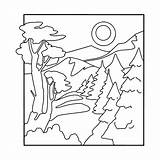 Sunrise  Landscapes coloring pages For Adults Online And Printable sketch template
