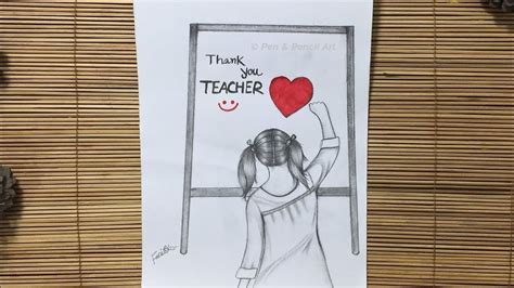 How to Draw Teachers Day Drawing // Step by Step Pencil Sketch Drawing T... | Teachers day ...