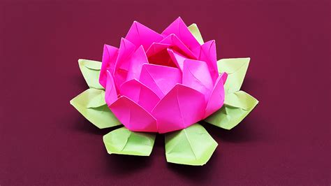 Colors Paper: DIY Paper Flower Tutorial step by step - Beautiful Origami Lotus Flower
