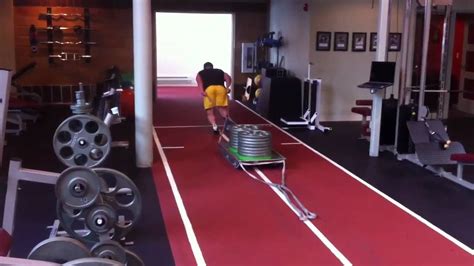 Sled Drag Workout 40 Meters - YouTube