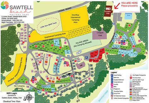 Sawtell Caravan Park Map