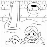 Premium Vector  Hand Drawn swimming pool Outline Doodle coloring Page 02 sketch template