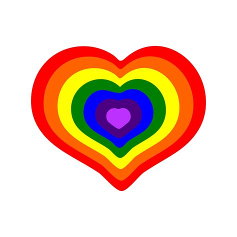 Rainbow colored heart | Custom-Designed Illustrations ~ Creative Market