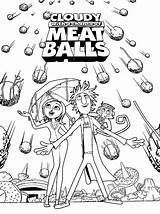 Cloudy With A Chance Of Meatball Coloring Pages  sketch template
