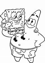 Spongebob Spongeboba Ze Mewarnai Kolorowanka Druku Colouring Patric  sketch template