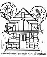 Wood House Coloring Pages sketch template