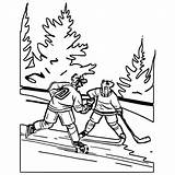 Hockey Coloring Page For Kids · Creative Fabrica sketch template