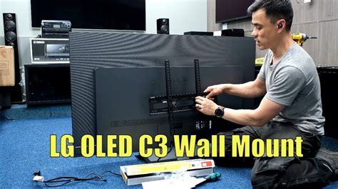 LG OLED C3 Wall Mount Install, How to Mount on a Fixed Flat Bracket - YouTube