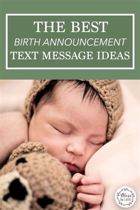 The Best Baby Birth Announcement Text Messages for Parents | Baby birth ...