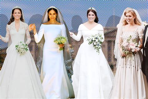 How Princess Beatrice's wedding dress compares to Eugenie, Meghan and Kate's