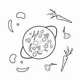 Coloring page Asian Food Vector Illustration Wok Hot Frying Pan With  sketch template