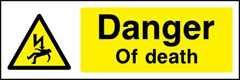 Danger of death sign - Warning Electrical Hazard > Landscape Signs - We ...