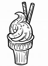 Ice Cream For Summer Coloring Page  Free Printable Pages Kids sketch template