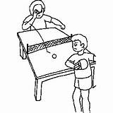 Table Tennis Pong Ping Coloring Pages Print Sketch Page sketch template