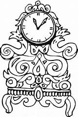 Free Printable Clock Coloring Pages For Kids sketch template