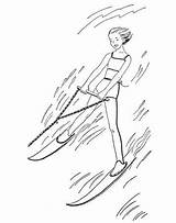 Water Skiing Coloring Pages sketch template