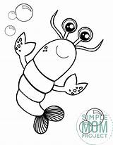 Free Printable Lobster Coloring Page – Simple Mom Project sketch template