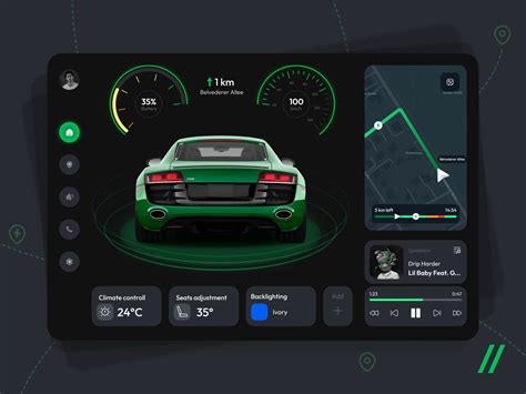 Electric Car Dashboard by Kristina Spiridonova for Purrweb UI/UX Agency ...