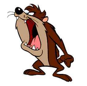 TAZ yelling | Cartoon drawings disney, Cartoon drawings, Looney tunes cartoons