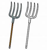 Clipart Designs In Colour Pitchfork sketch template