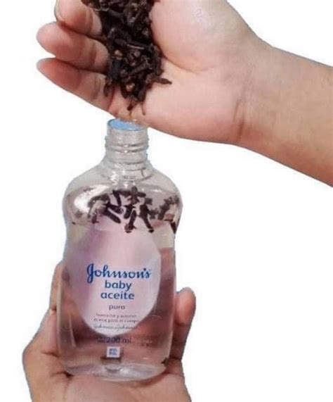 Mix baby oil and cloves, and after 10 seconds you will never use anything else in your life.