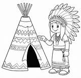 Coloring Page Native Americans Home sketch template