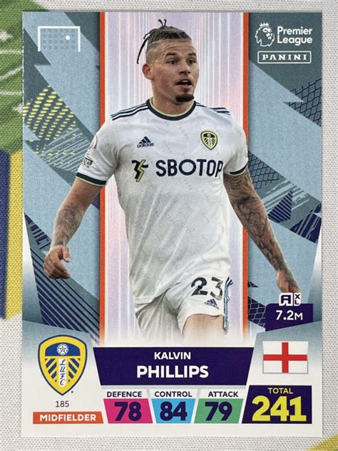 185 Kalvin Phillips Leeds United Base Panini Premier League Adrenalyn ...