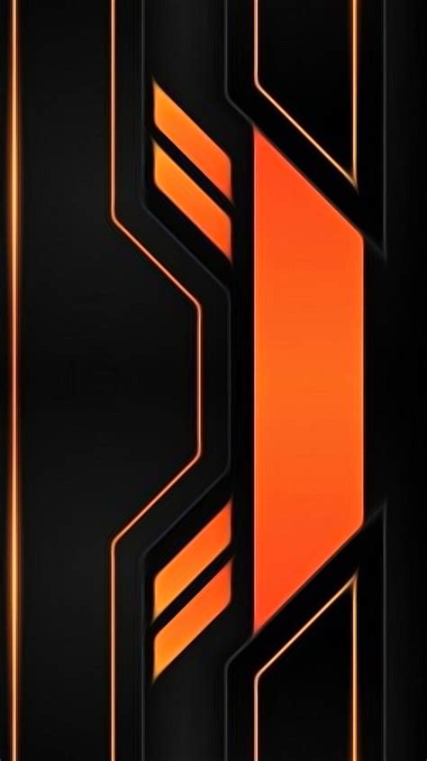 Black orange, digital, tech, symbol, amoled, future, design, gamer, abstract HD phone wallpaper ...