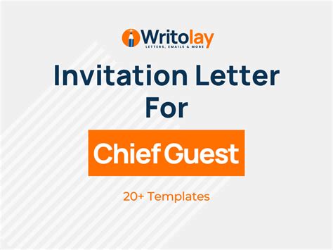 Chief Guest Invitation Letter: 4 Templates - Writolay