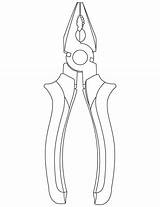 Pliers Coloring Page sketch template
