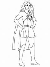 Coloring Supergirl Pages Dc Superwoman Comics Super Coloriage Printable  sketch template