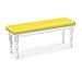 Amazon.com - The Furniture Cove Wood Country Style White Farmhouse Dining Bench with Yellow ...