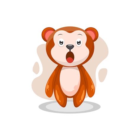 Premium Vector | Cute monkey illustration logo design