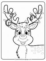 Reindeer Coloring Pages For Kids 10 Free Printable  Cute sketch template