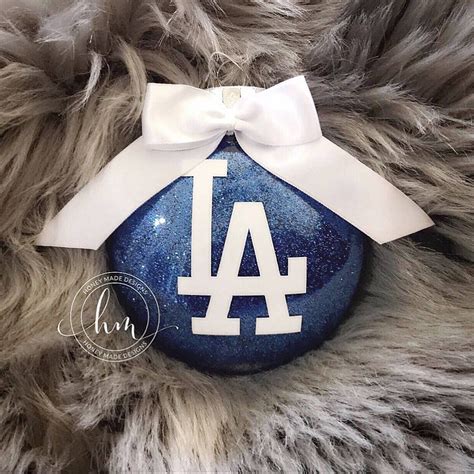 Los Angeles Dodgers Glitter Ornament by HoneyMadeDesigns on Etsy https ...