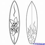 Printable Surfboard Coloring Page sketch template