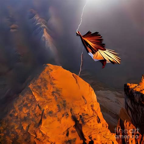 An Eagle Flying Over The Edge Of A Mountain Painting by Caleb Ongoro - Fine Art America