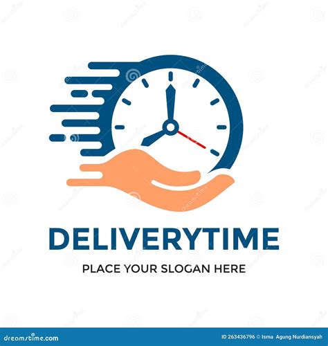 Delivery Time Logo Vector stock vector. Illustration of line - 263436796