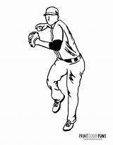 14 baseball Player coloring Pages Free Sports printables  Print Color sketch template
