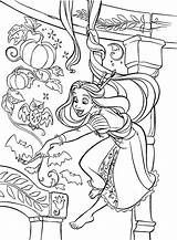 Rapunzel Tower Coloring Page sketch template