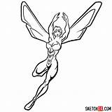Wasp Superhero Coloring Pages sketch template