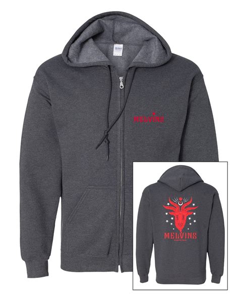 MELVINS GOAT DARK HEATHER ZIP HOODIE – Blixt Merchandise