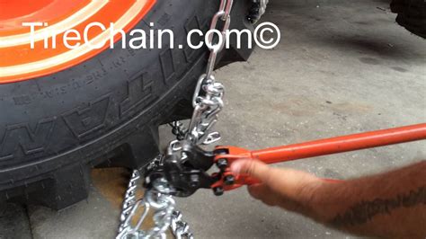 TireChain.com Large Tractor Tire Chains Installation - YouTube