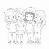Dibujo De Chicas Para Colorear Páginas Imprimibles Descarga Gratuita  sketch template