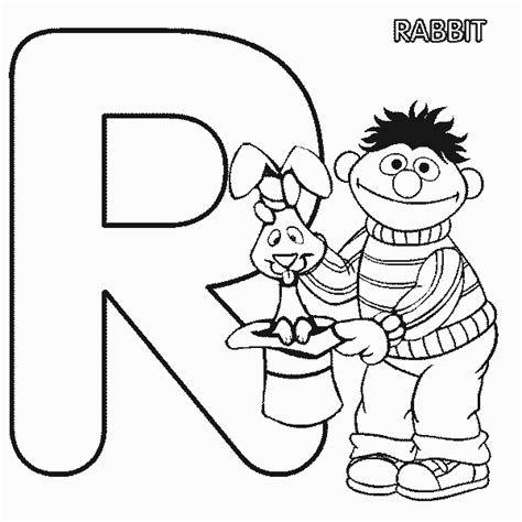 Sesame Street Coloring Page Alphabet - Coloring Home