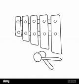 Xylophone Coloring Page sketch template